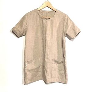 Portland Apron Company 100% Linen Tunic Apron Chef Baker Natural Linen Top